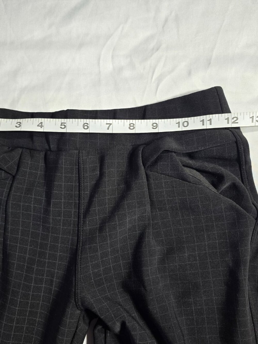 Maze Collection Black Windowpane Trousers PS Stretch Pull On Pants - Picture 8 of 16